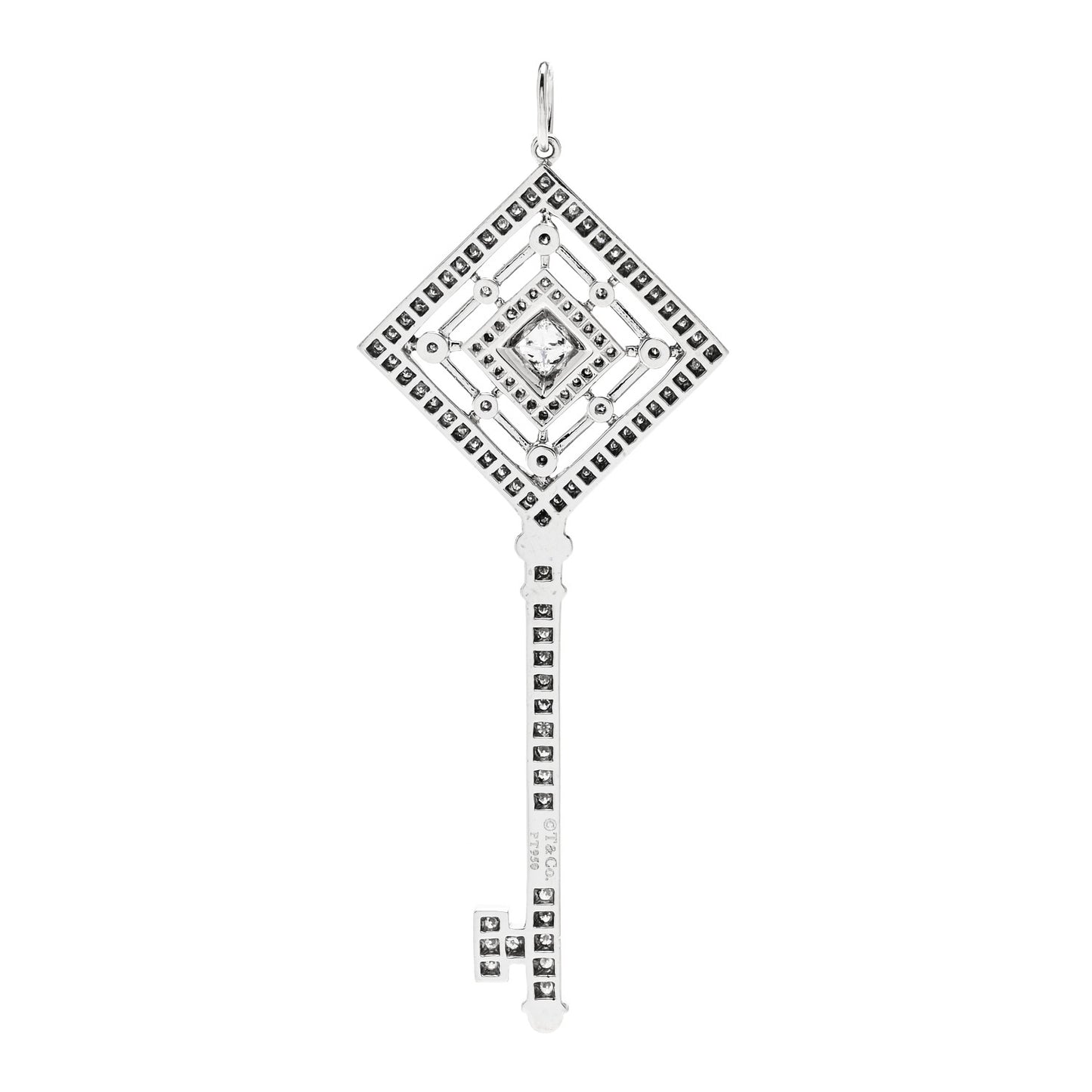 Platinum Diamond Grace Key Pendant