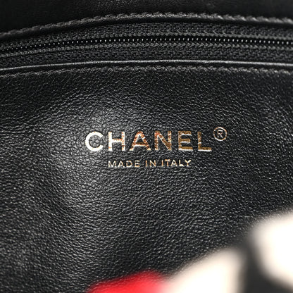 Chanel Lambskin Shearling Medium Flap Red Black 6 of 11