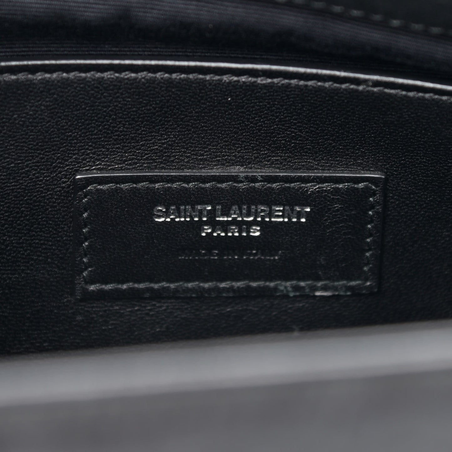 Calfskin Crocodile Embossed Medium West Hollywood Monogram Fold-Over Black