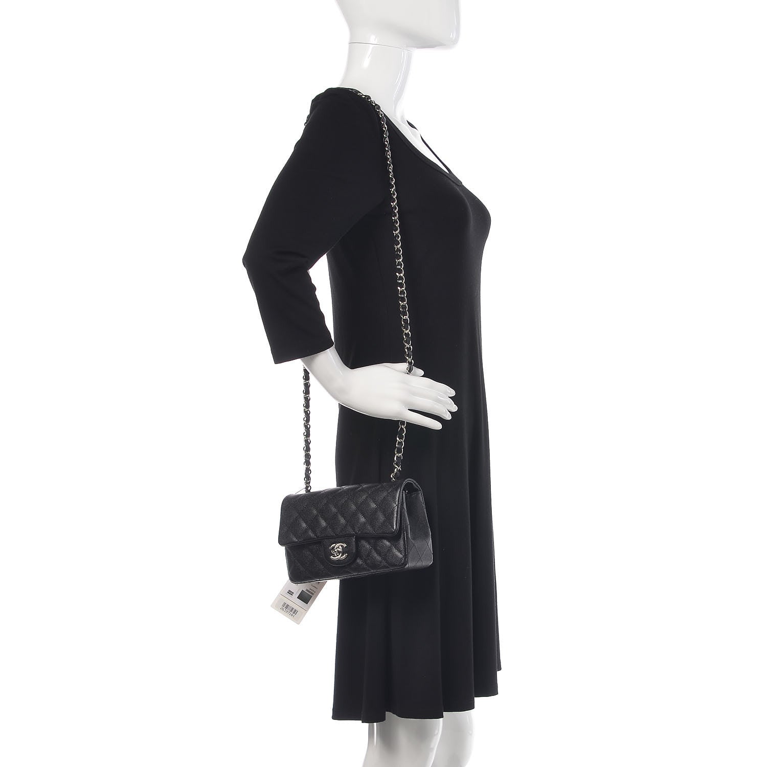 Chanel Caviar Quilted Mini Rectangular Flap Black 2 of 10
