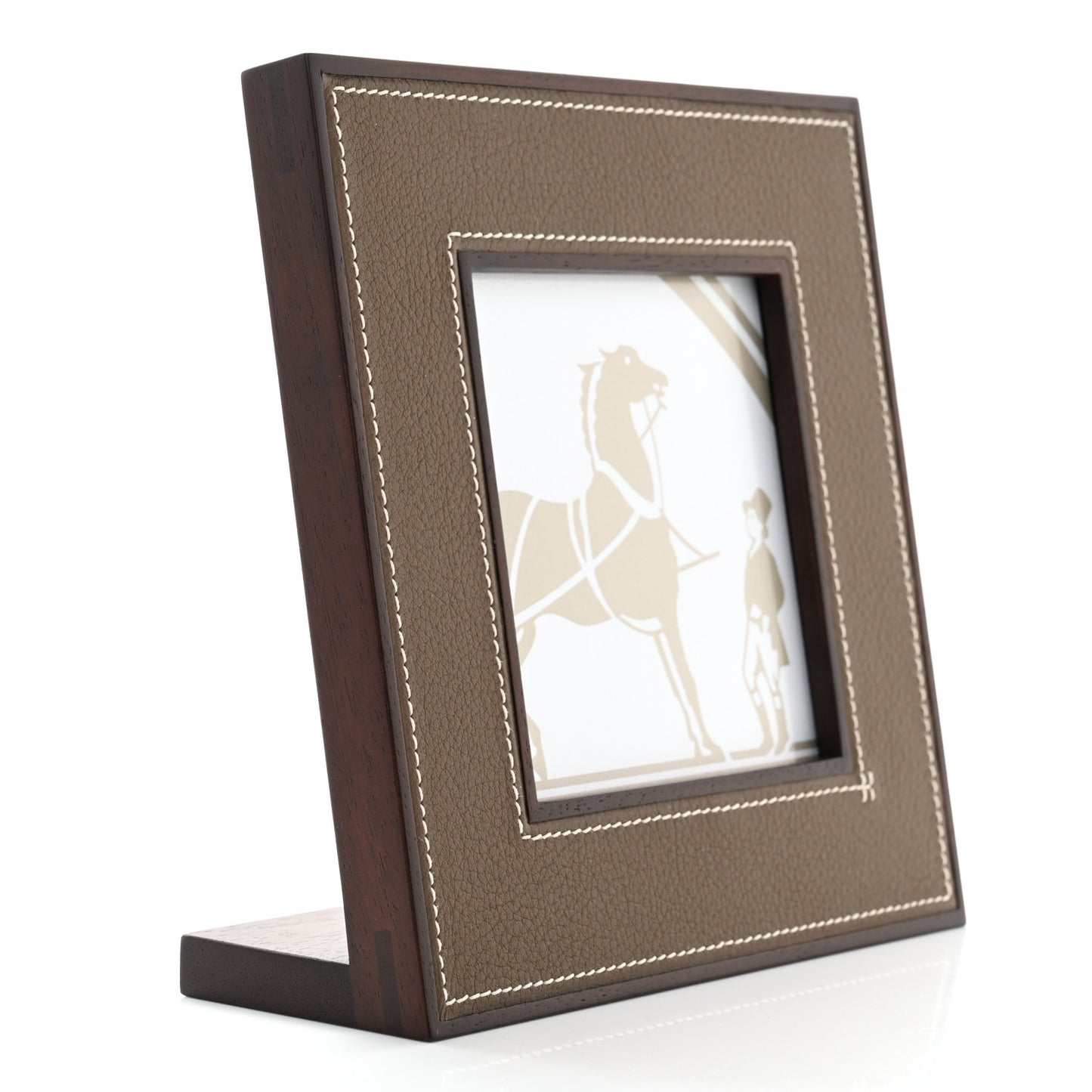 Mahogany Wood Smooth Taurillon Pleiade Small Picture Frame Ebene
