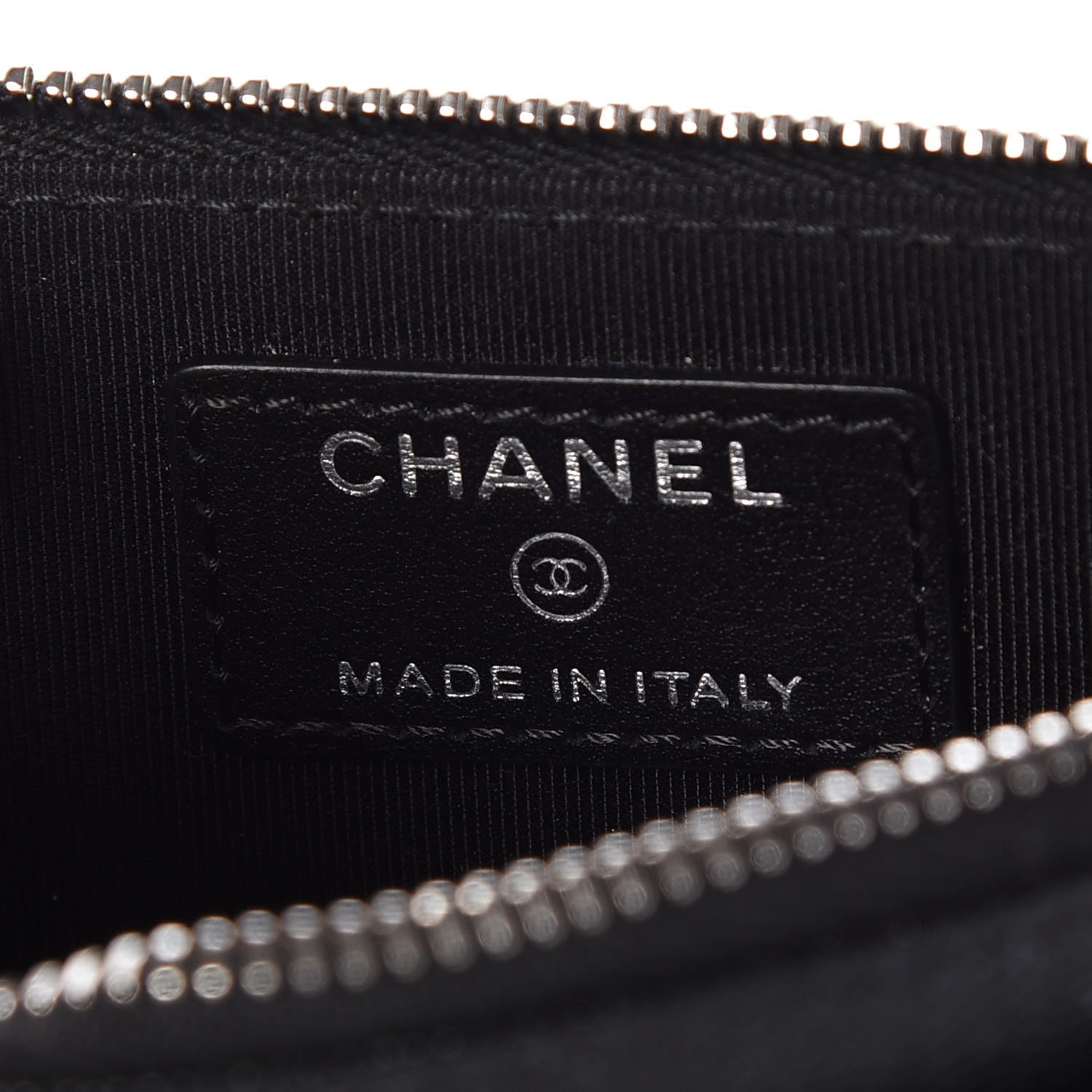 Chanel Iridescent Caviar Quilted Classic Zip Pouch Black 5 of 8