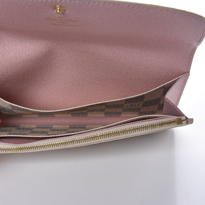 Louis Vuitton Damier Azur Emilie Wallet Rose Ballerine 5 of 6