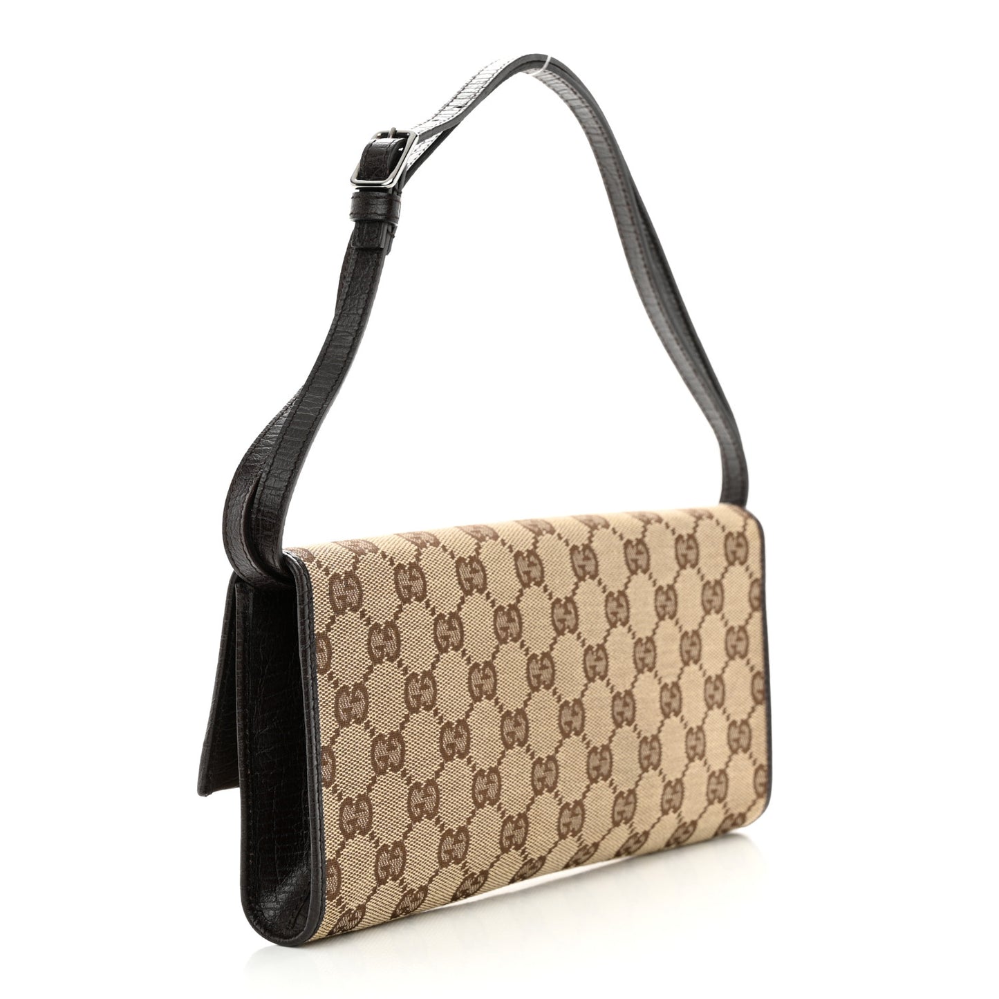 Monogram Bamboo Bar Clutch Dark Brown