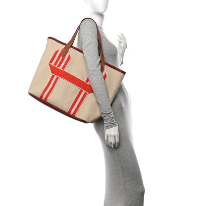 Hermes Canvas Taurillon Clemence Pursangle Tote Beton Gold Rouge H Capucine Beton 2 of 10