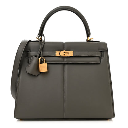 Hermes Swift Kelly Padded Sellier 25 Gris Meyer 1 of 12