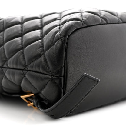 Versace Calfskin Quilted Medusa Backpack Black 8 of 9