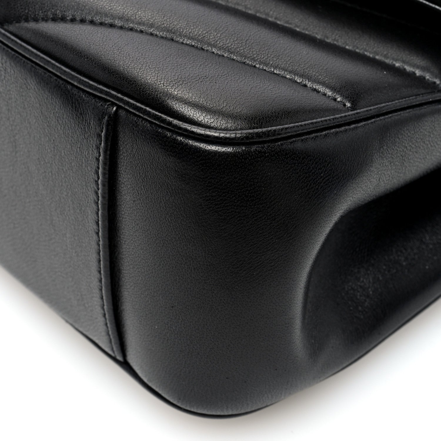 Saint Laurent Lambskin Chevron Quilted Medium Loulou Black 9 of 10
