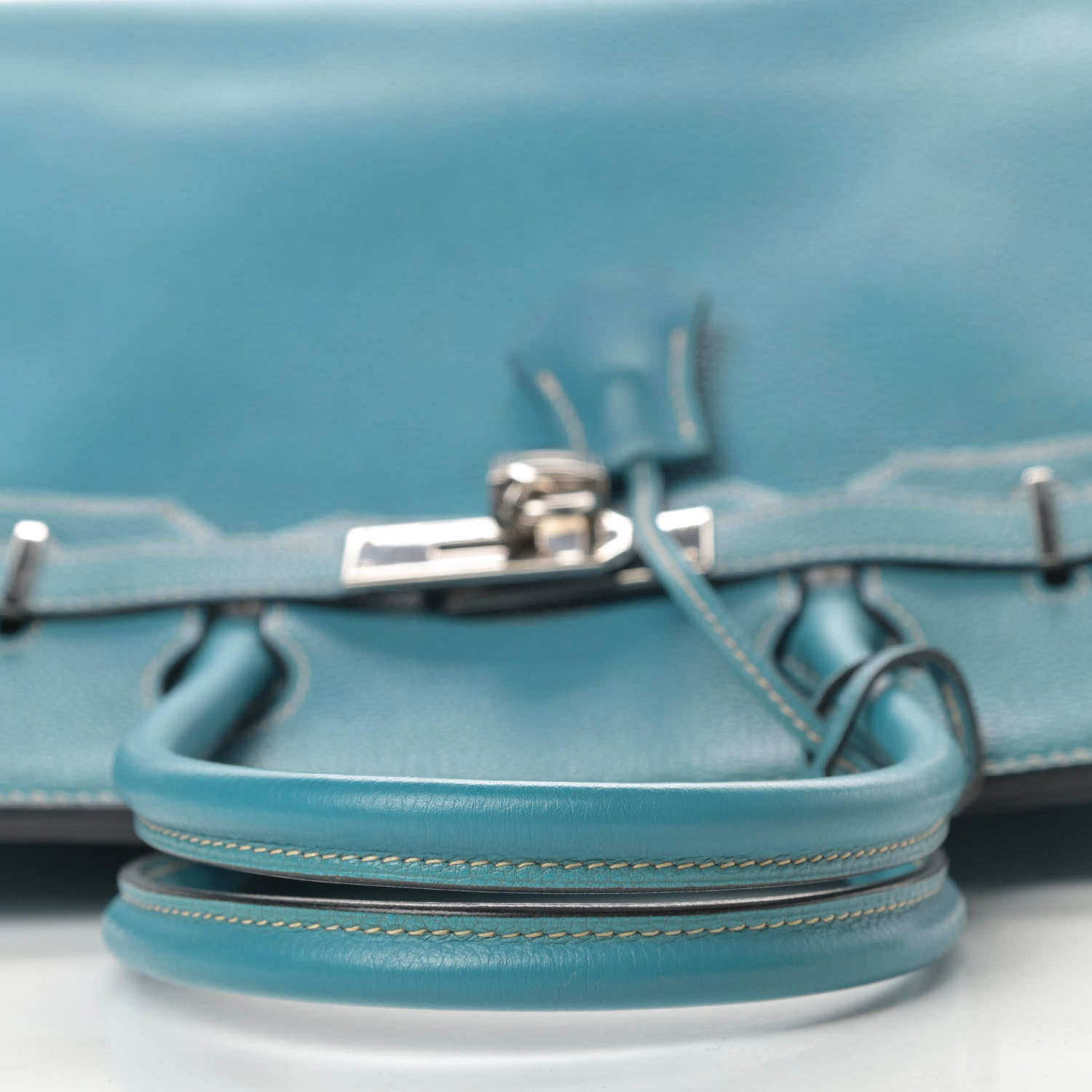 Hermes Taurillon Clemence Birkin 30 Blue Jean 11 of 46