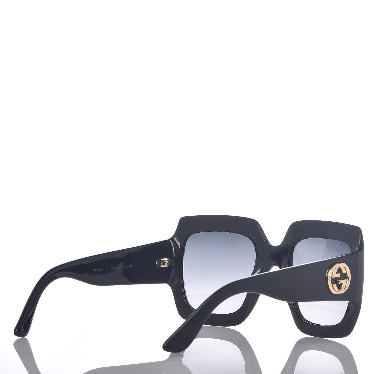 Gucci Acetate Square Frame Sunglasses GG0053S Black 4 of 8