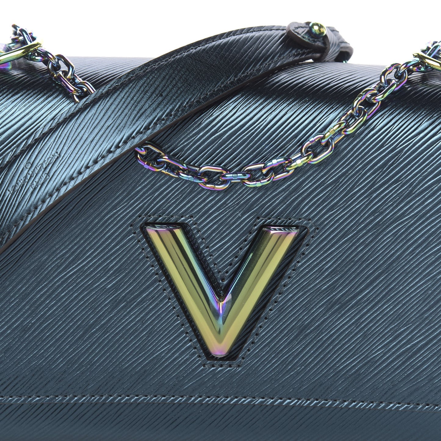 Epi Twist Scarabeo Shoulder Bag MM Blue Boreale