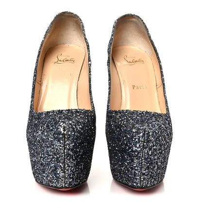 Christian Louboutin Glitter Daffodile Spotlight 160 Pumps 39.5 Blue Khol 3 of 9