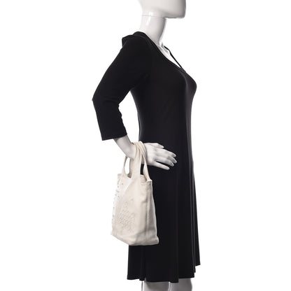 Bottega Veneta Nappa Intrecciato Perforated Regent Tote White 3 of 18