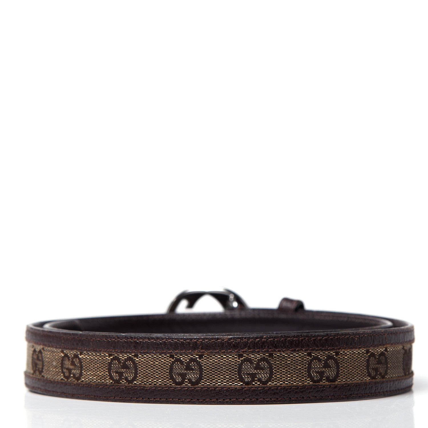 Gucci Monogram Interlocking G Belt 85 34 Dark Brown 2 of 5