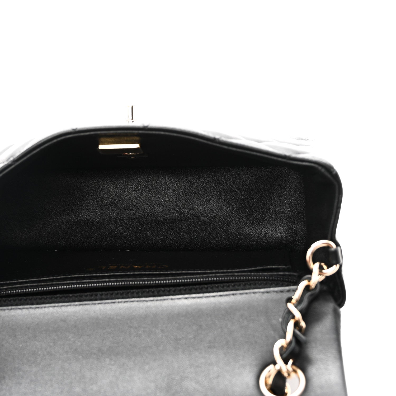 Chanel Lambskin Quilted Mini Rectangular Flap Black 5 of 11