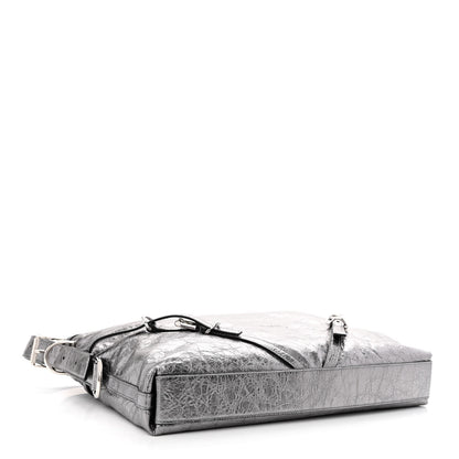 Givenchy Metallic Calfskin Medium Voyou Bag Silver 4 of 10