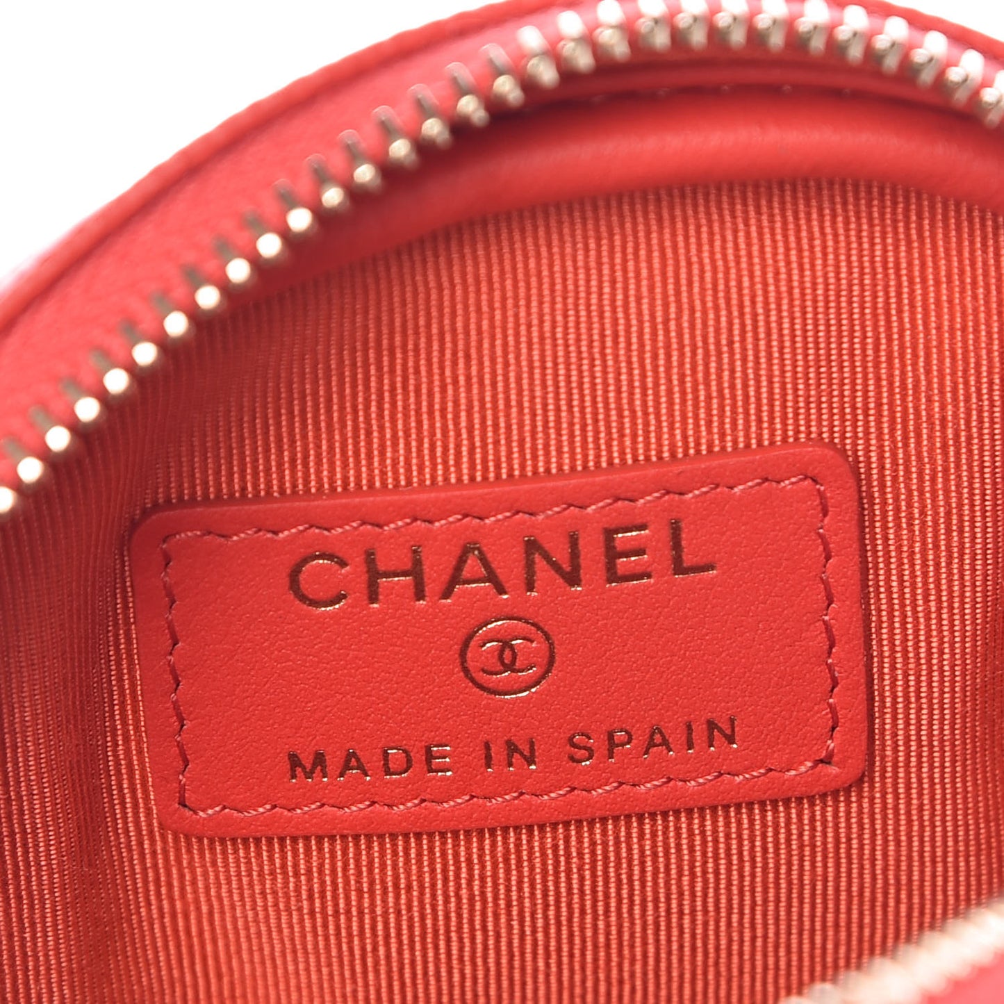 Caviar Quilted Zip Around Classic Coin Purse Red