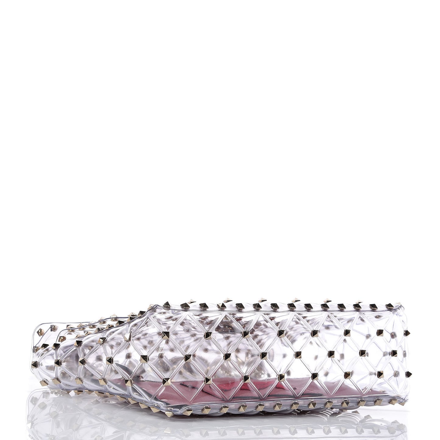 PVC Medium Rockstud Spike Shoulder Bag
