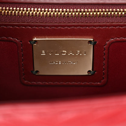Bulgari Quilted Nappa Smooth Calfskin Serpenti Forever Diamond Blast Shoulder Bag Red Burgundy Pink 7 of 14