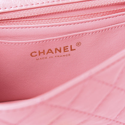 Chanel Aged Calfskin Quilted 2.55 Reissue Mini Flap Pink 5 of 10