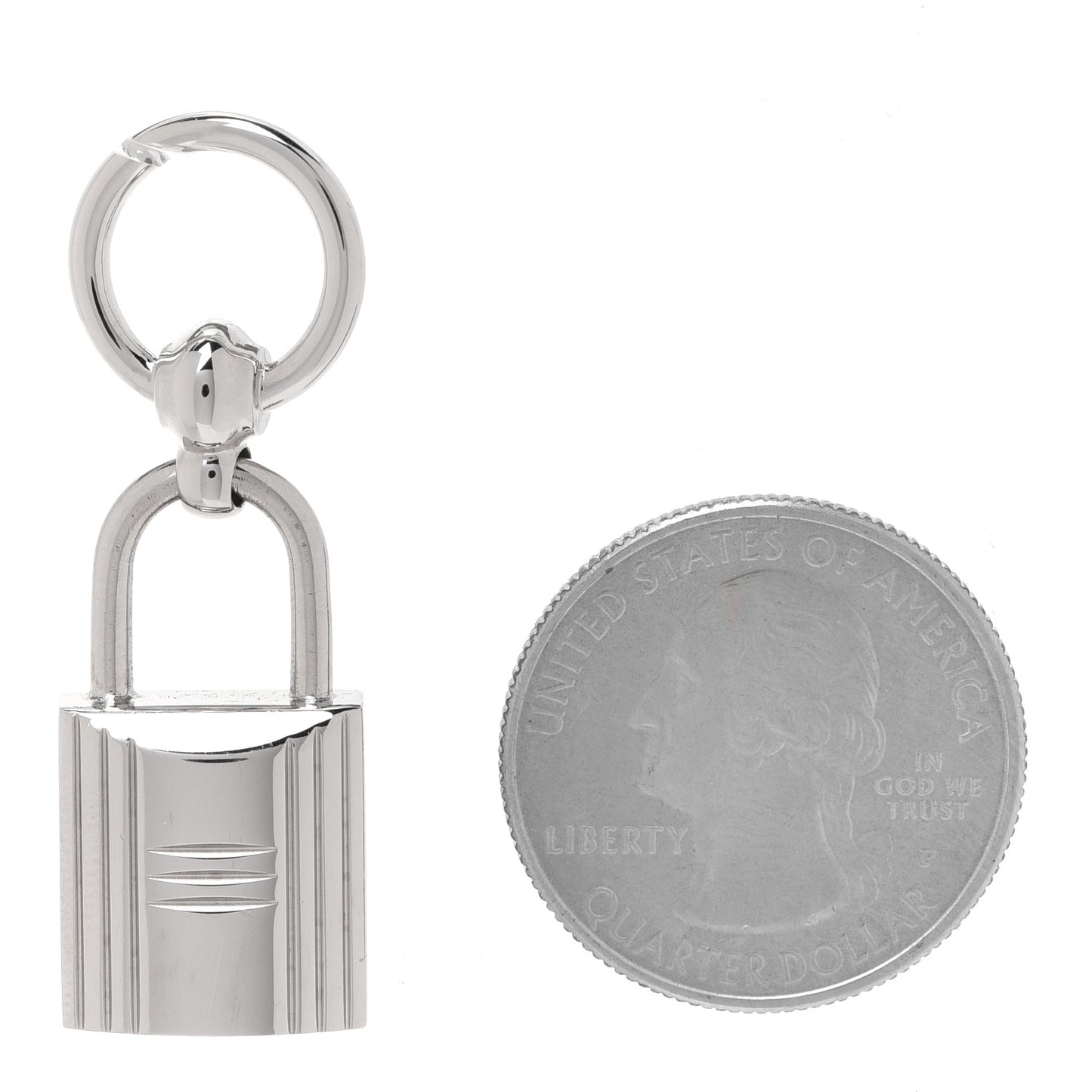 Permabrass Mini Loop Charms Cadenas Scarf Ring Silver