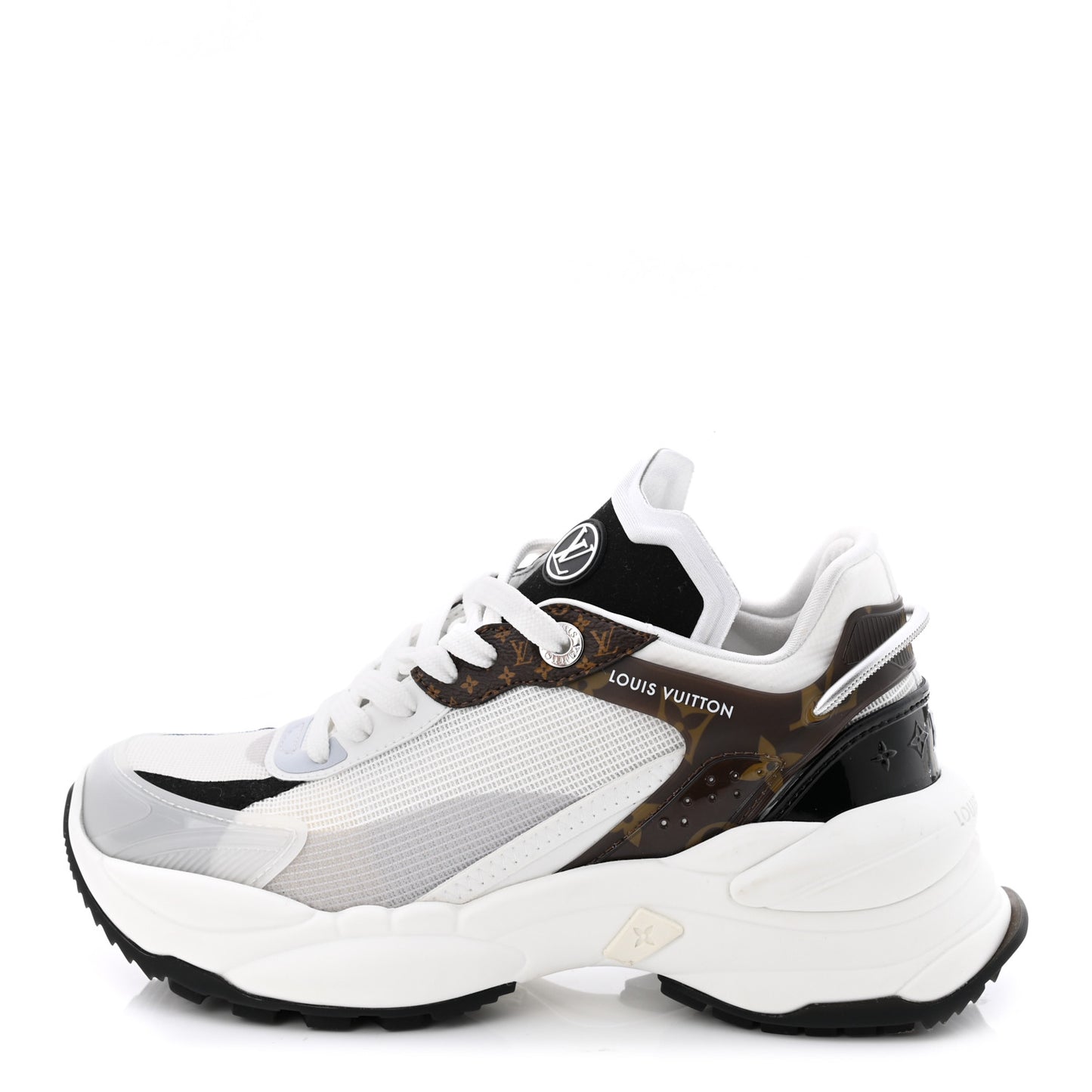 Monogram Calfskin Run 55 Sneakers 36.5 White