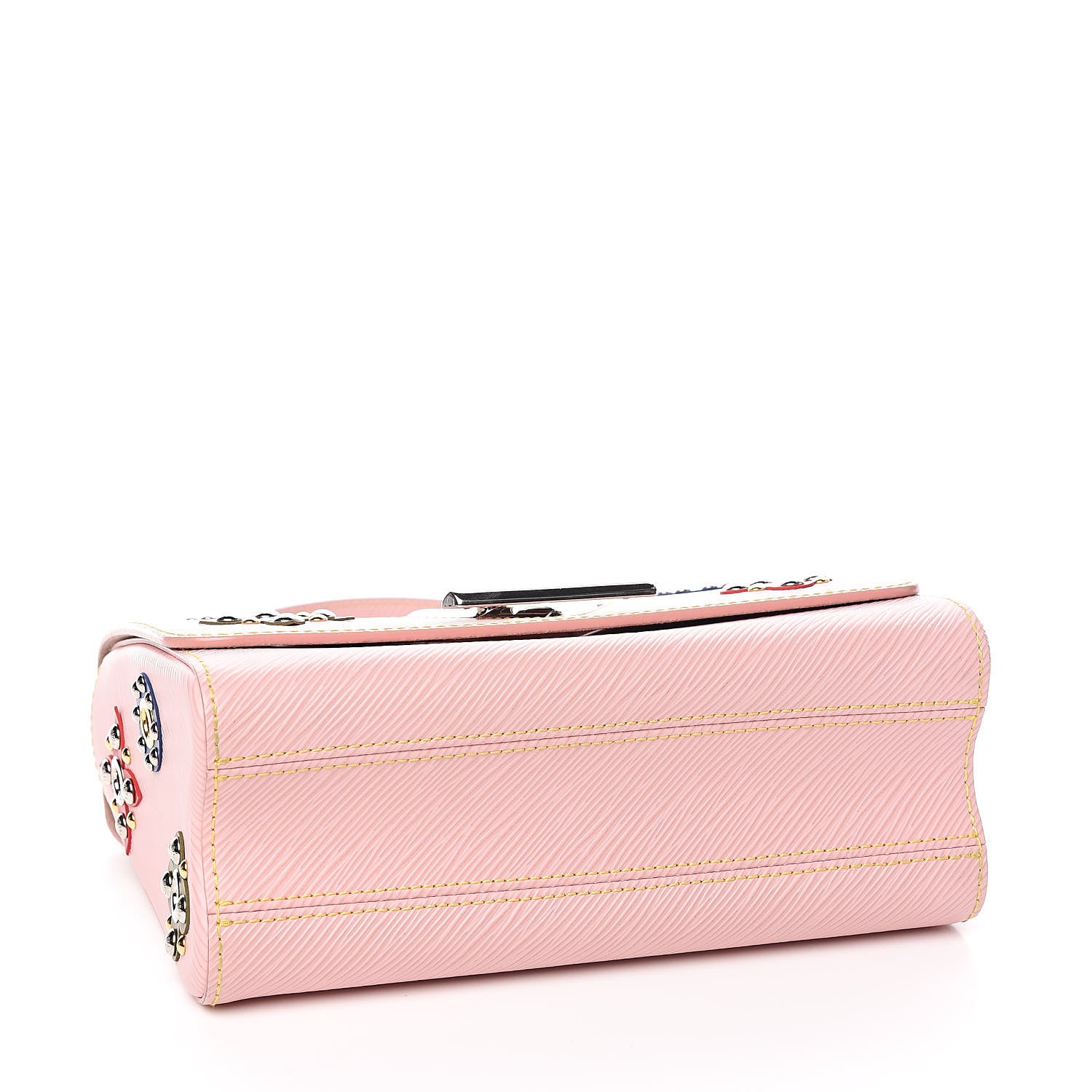 Louis Vuitton Epi Mechanical Flowers Twist Shoulder Bag MM Rose Ballerine 4 of 13