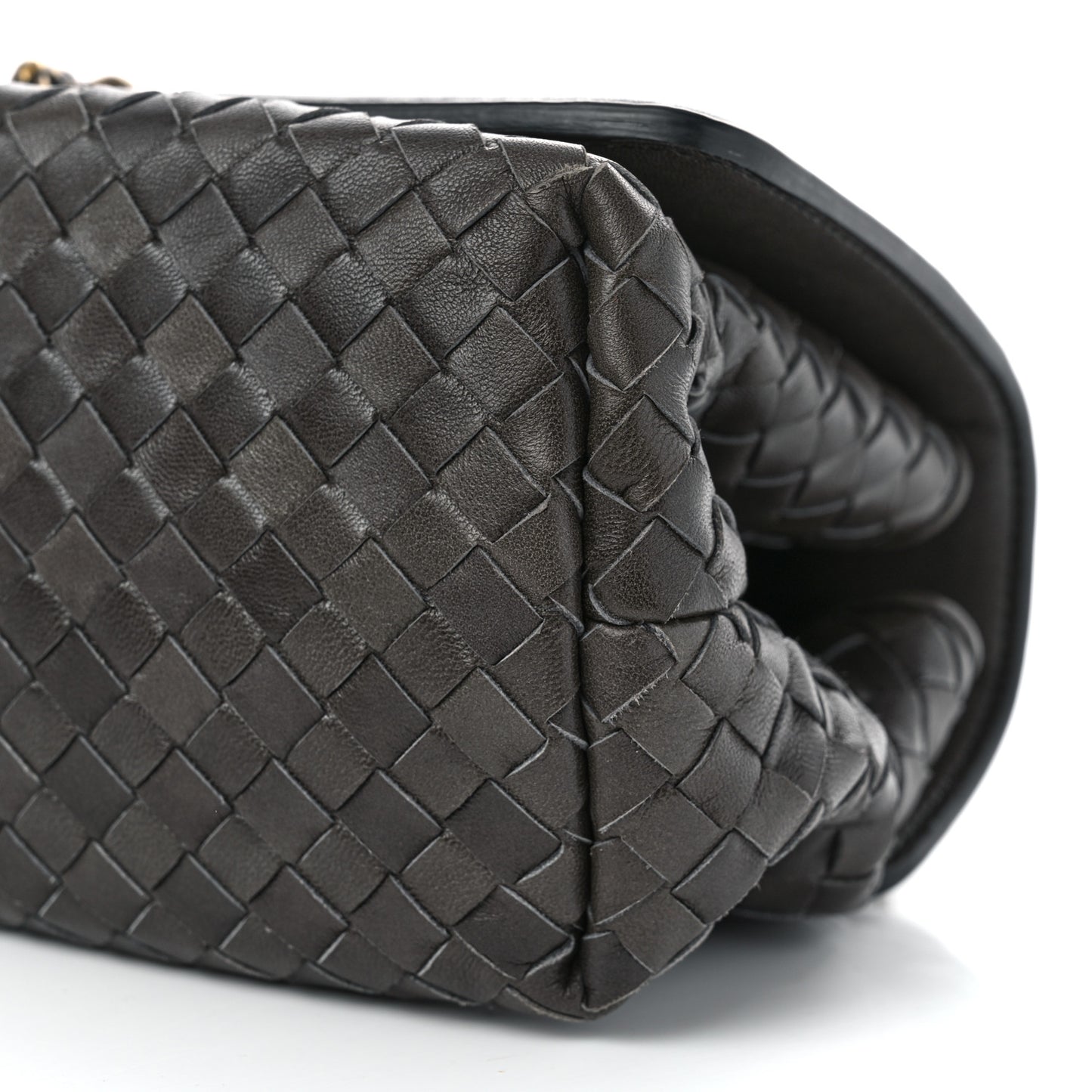Nappa Intrecciato Olimpia Knot Bag Grey