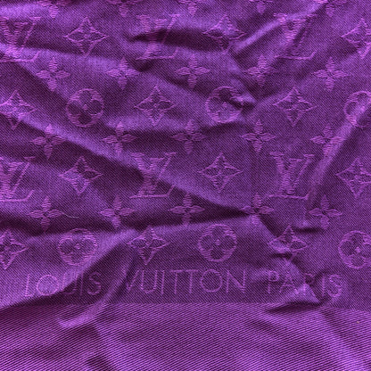 Louis Vuitton Wool Silk Monogram Shawl Cassis 6 of 6