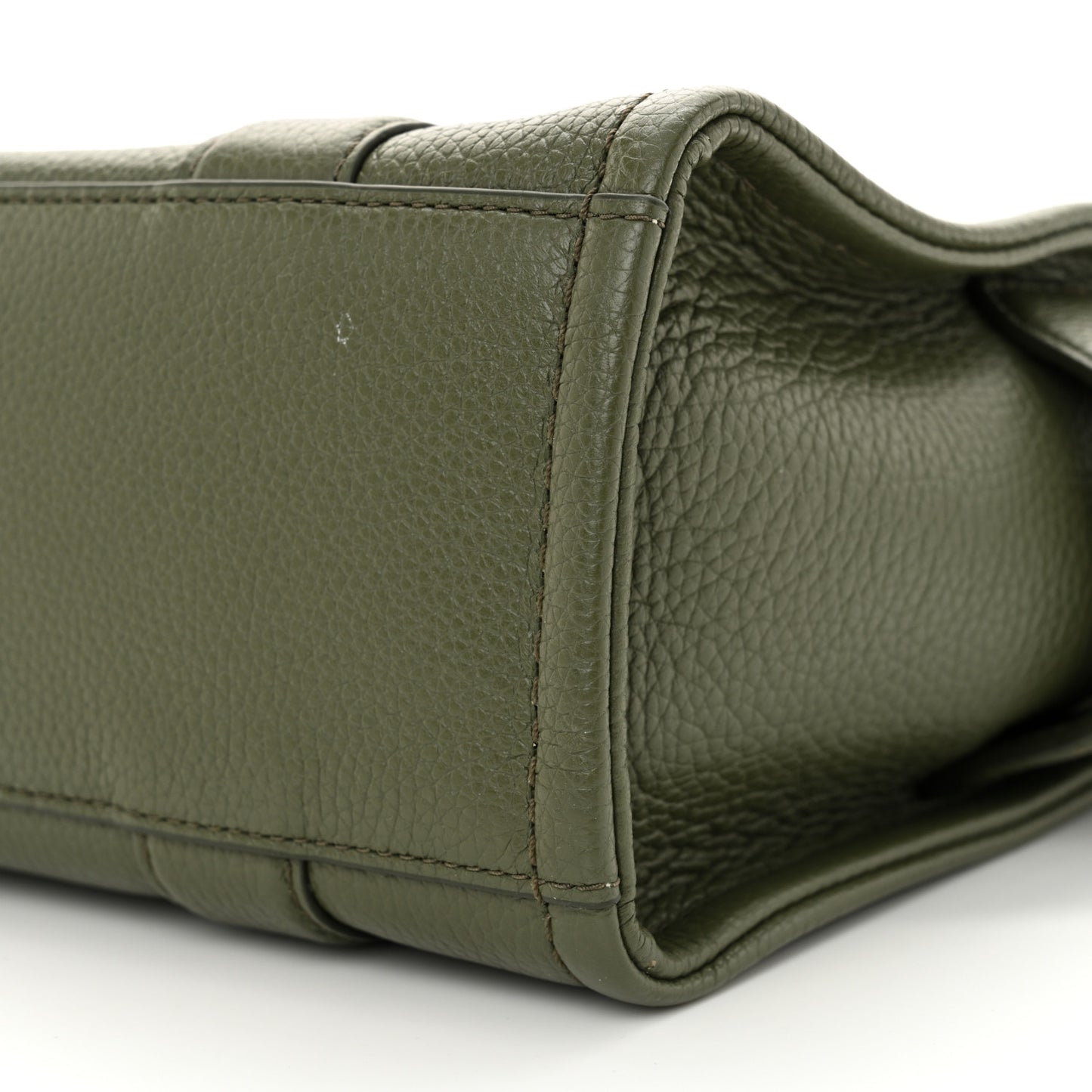 Grained Calfskin Small The Tote Bag Bronze Green