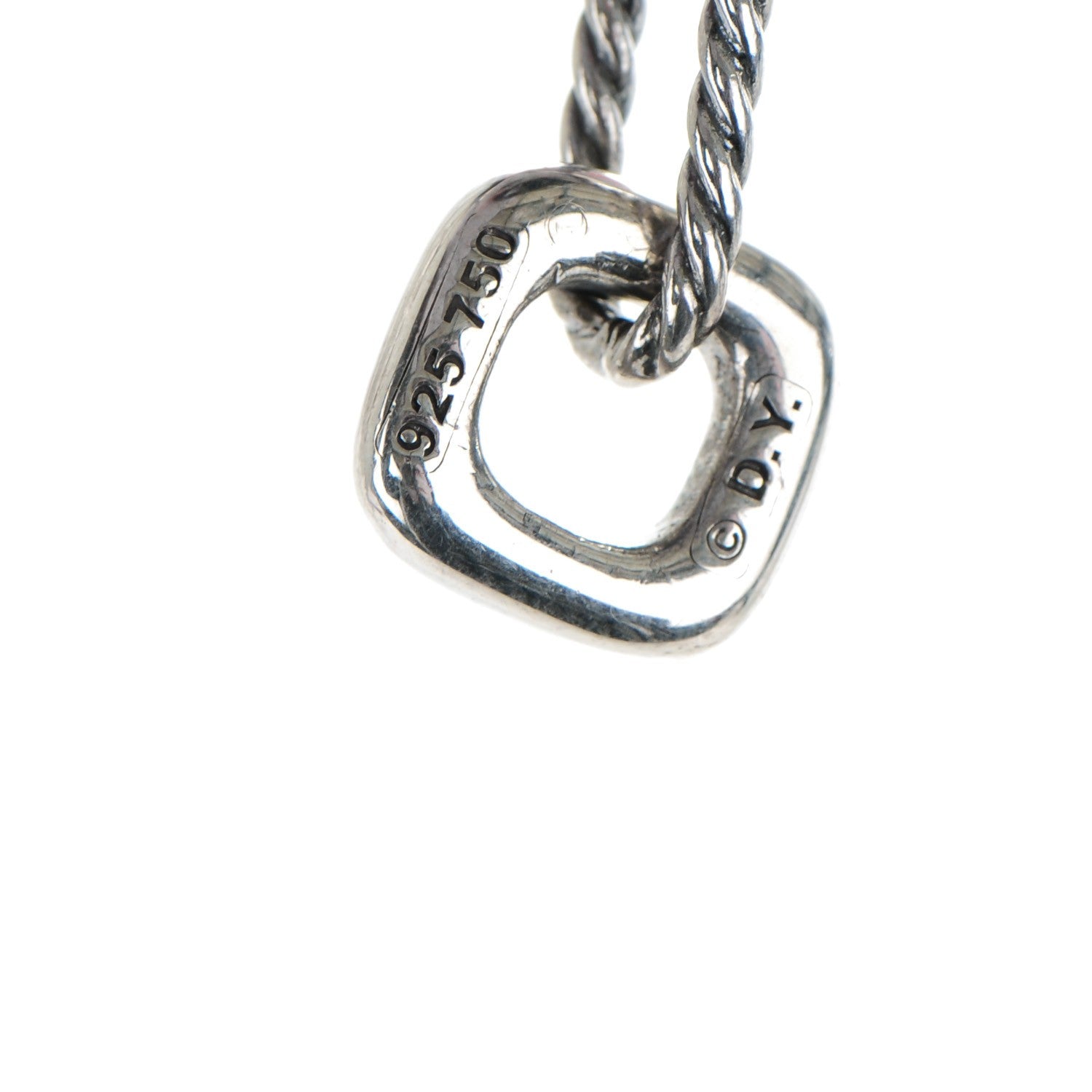 David Yurman Sterling Silver 18K Yellow Gold Cable Heart Figaro Necklace 4 of 4