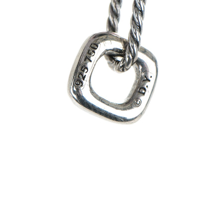 David Yurman Sterling Silver 18K Yellow Gold Cable Heart Figaro Necklace 4 of 4