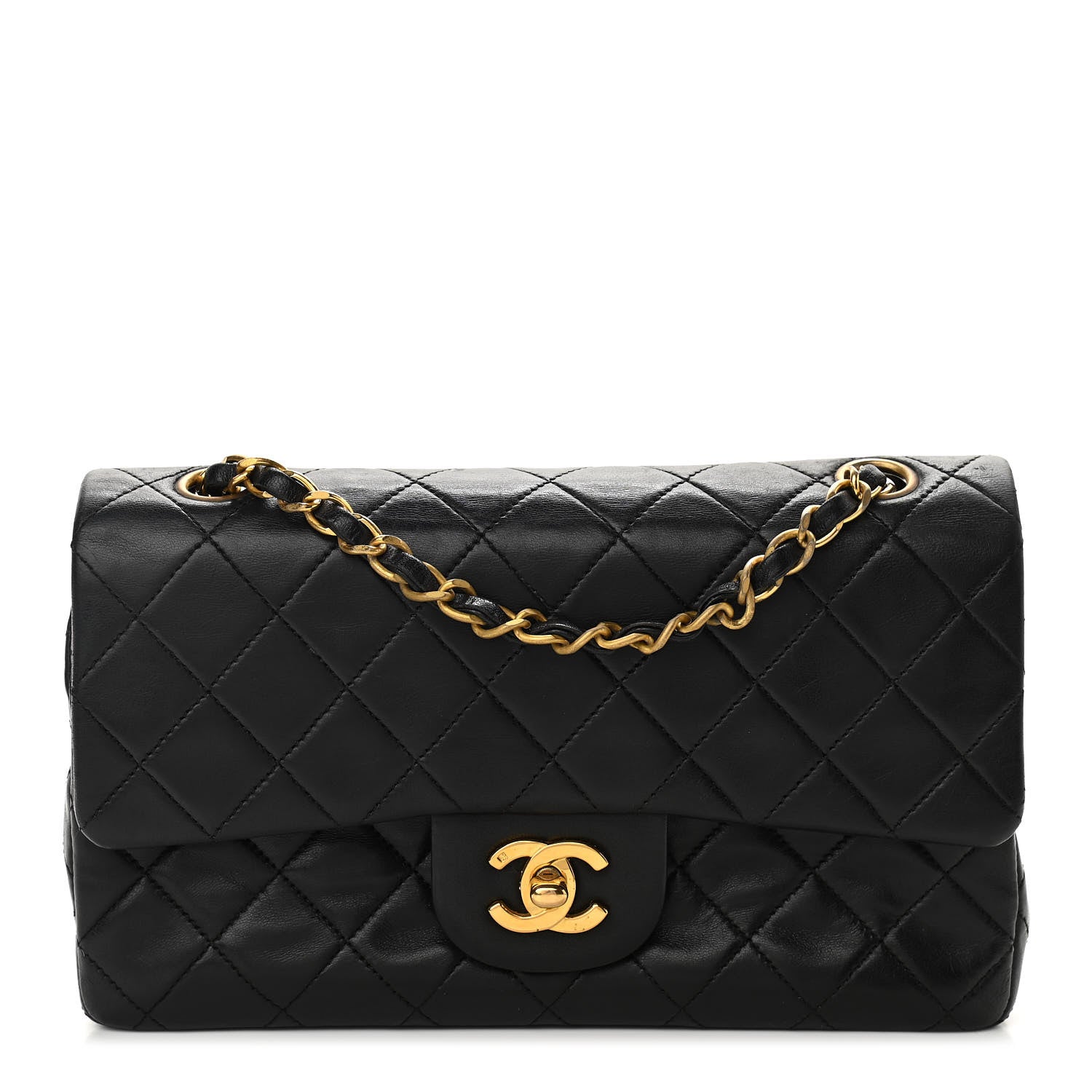 Chanel Lambskin Quilted Small Double Flap Black 1 of 11