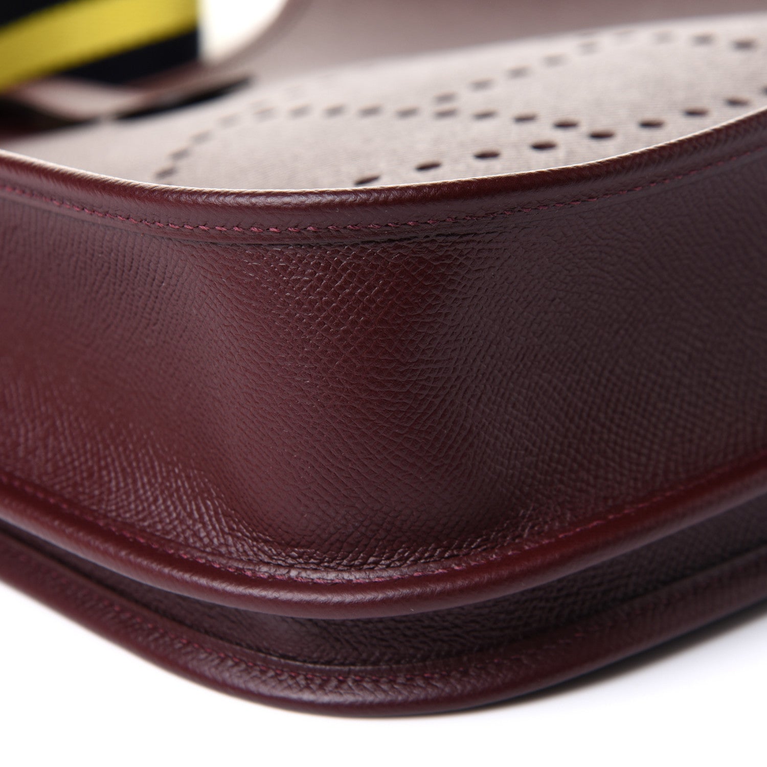 Hermes Epsom Amazone Evelyne III PM Bordeaux Lime 8 of 10