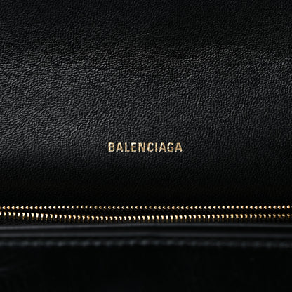 Balenciaga Paper Calfskin Large Crush Sling Bag Black 6 of 14