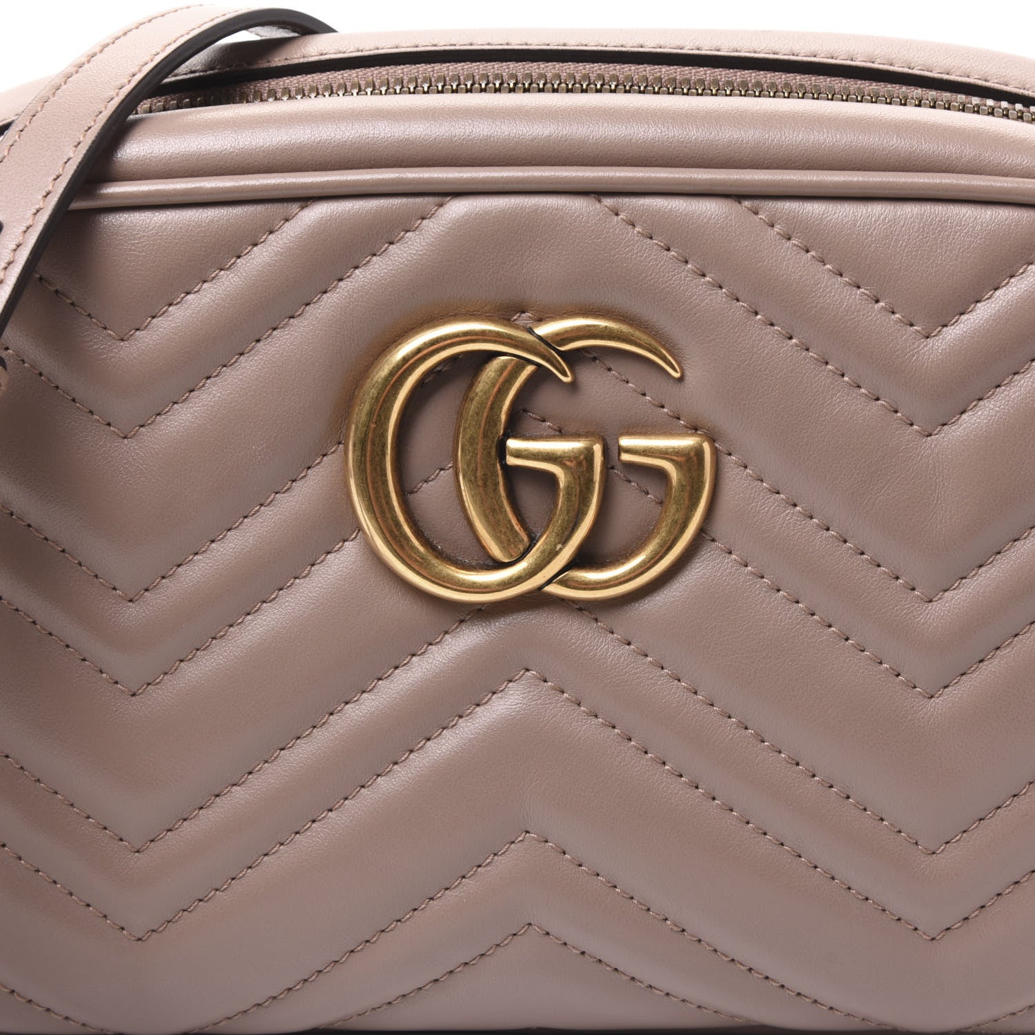 Gucci Calfskin Matelasse Small GG Marmont Chain Shoulder Bag Porcelain Rose 8 of 9