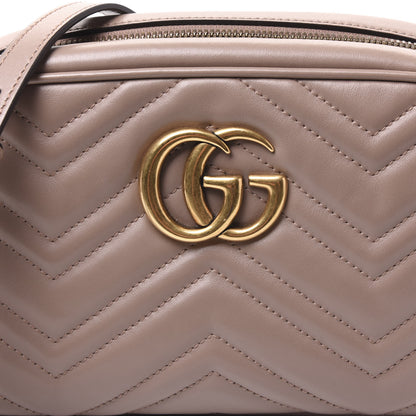 Gucci Calfskin Matelasse Small GG Marmont Chain Shoulder Bag Porcelain Rose 8 of 9