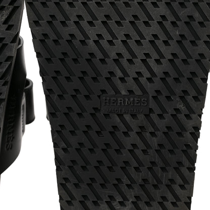 Hermes Calfskin Womens Chypre Sandals 35.5 Black 6 of 10