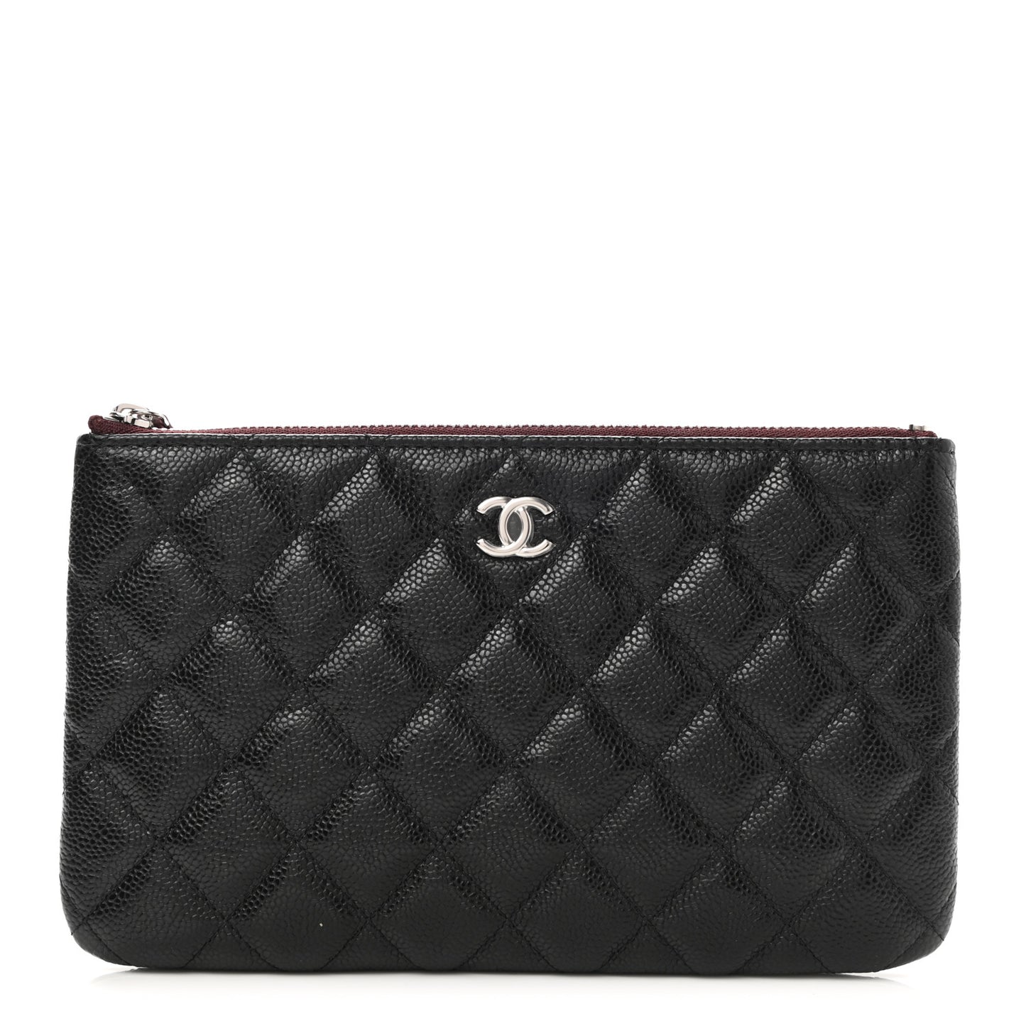 Caviar Quilted Cosmetic Case Black