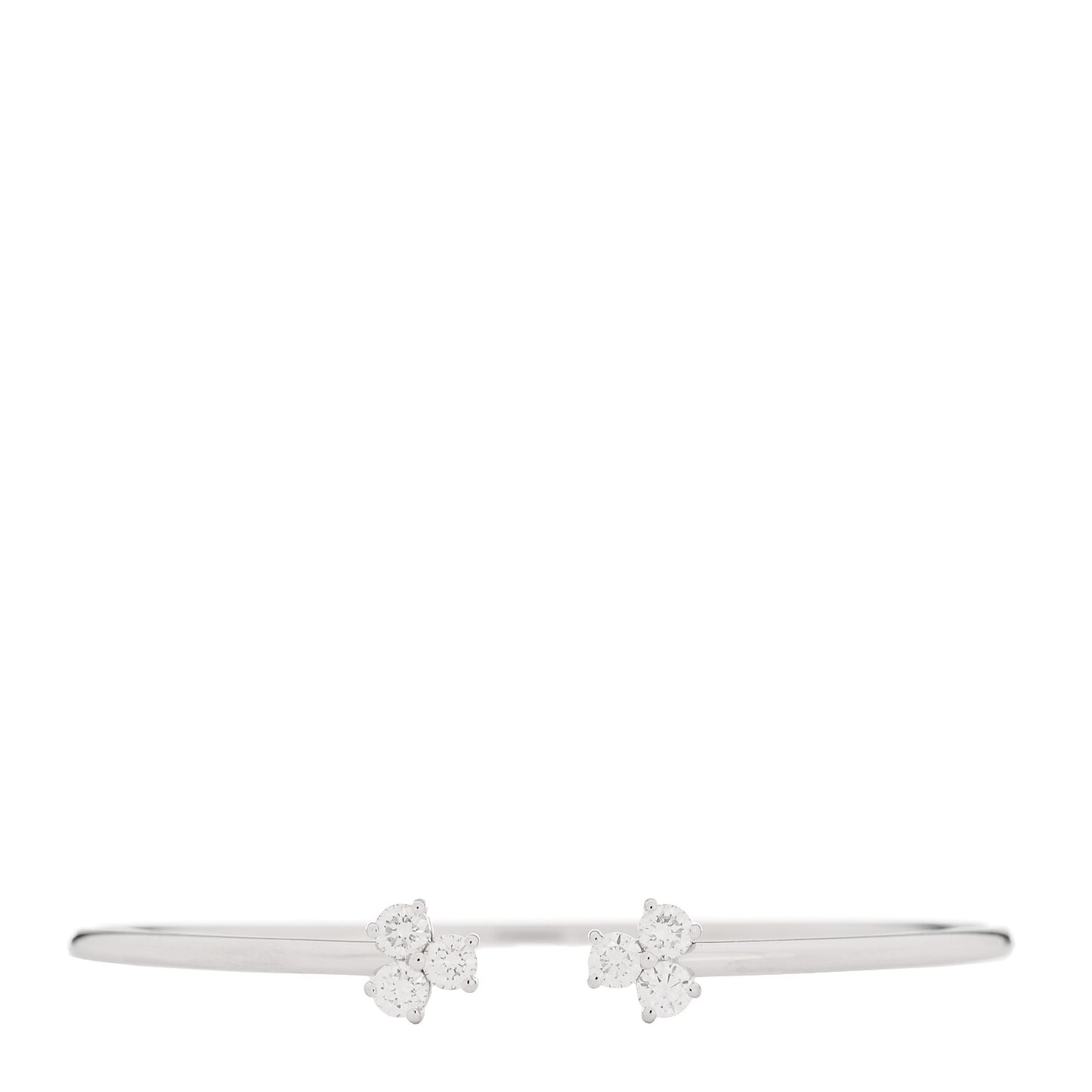 18K White Gold Diamond Aria Wire Bracelet