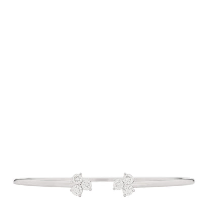 Tiffany 18K White Gold Diamond Aria Wire Bracelet 1 of 5