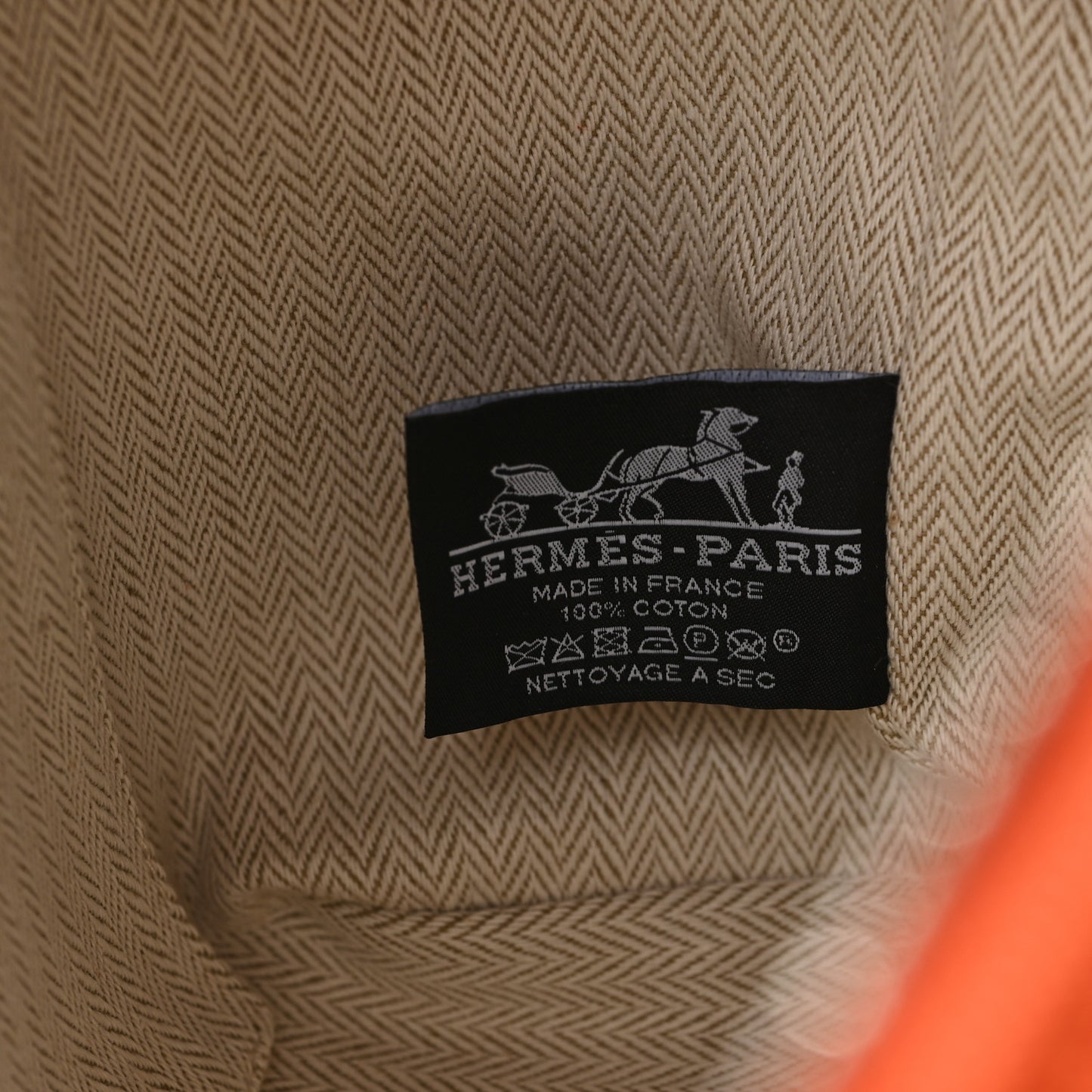 Canvas Large Bride-A-Brac Pouch Orange Feu Burgundy