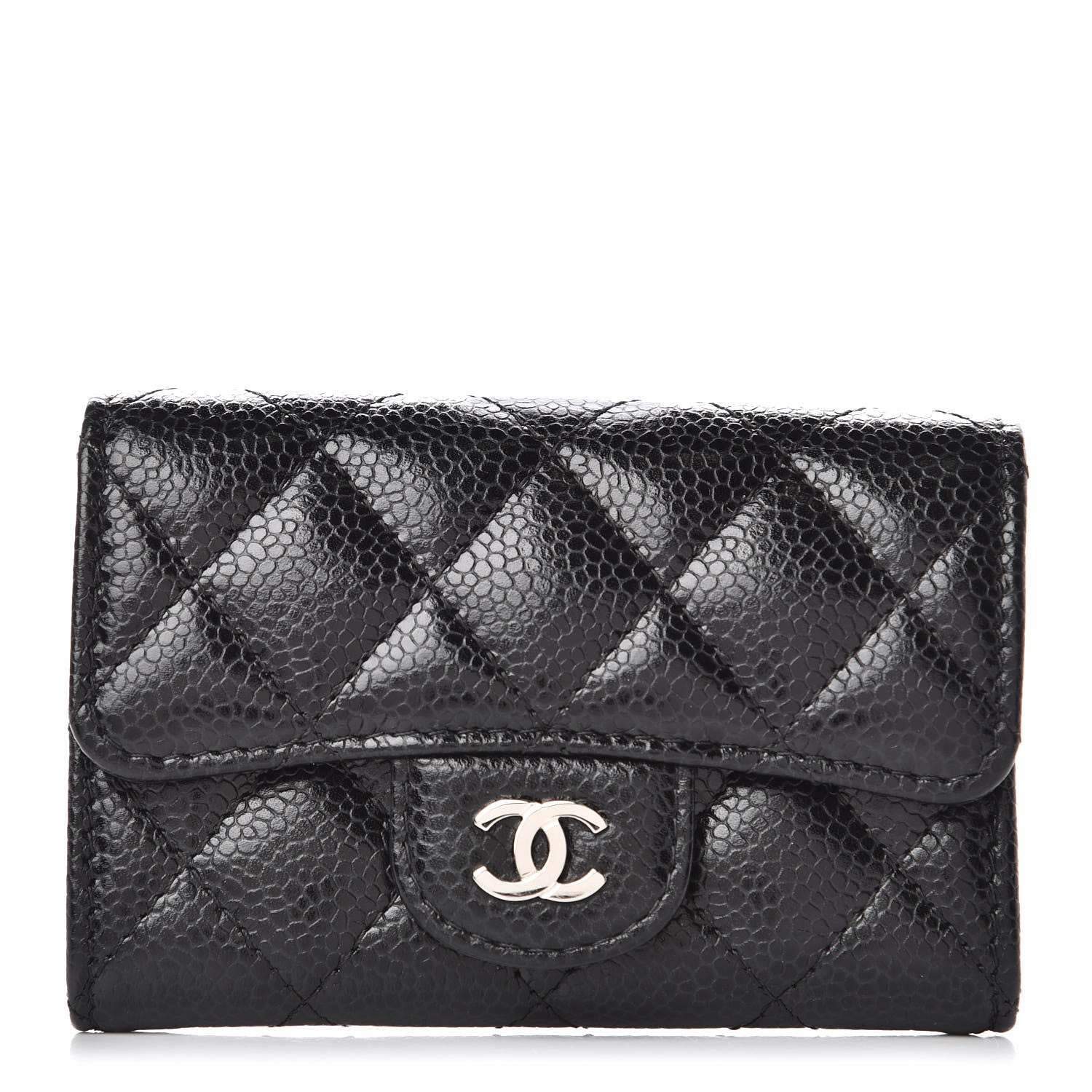 Chanel Caviar Quilted Flap Card Holder Black 1 of 8