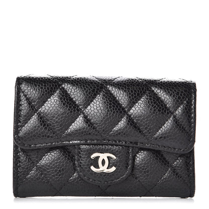 Chanel Caviar Quilted Flap Card Holder Black 1 of 8