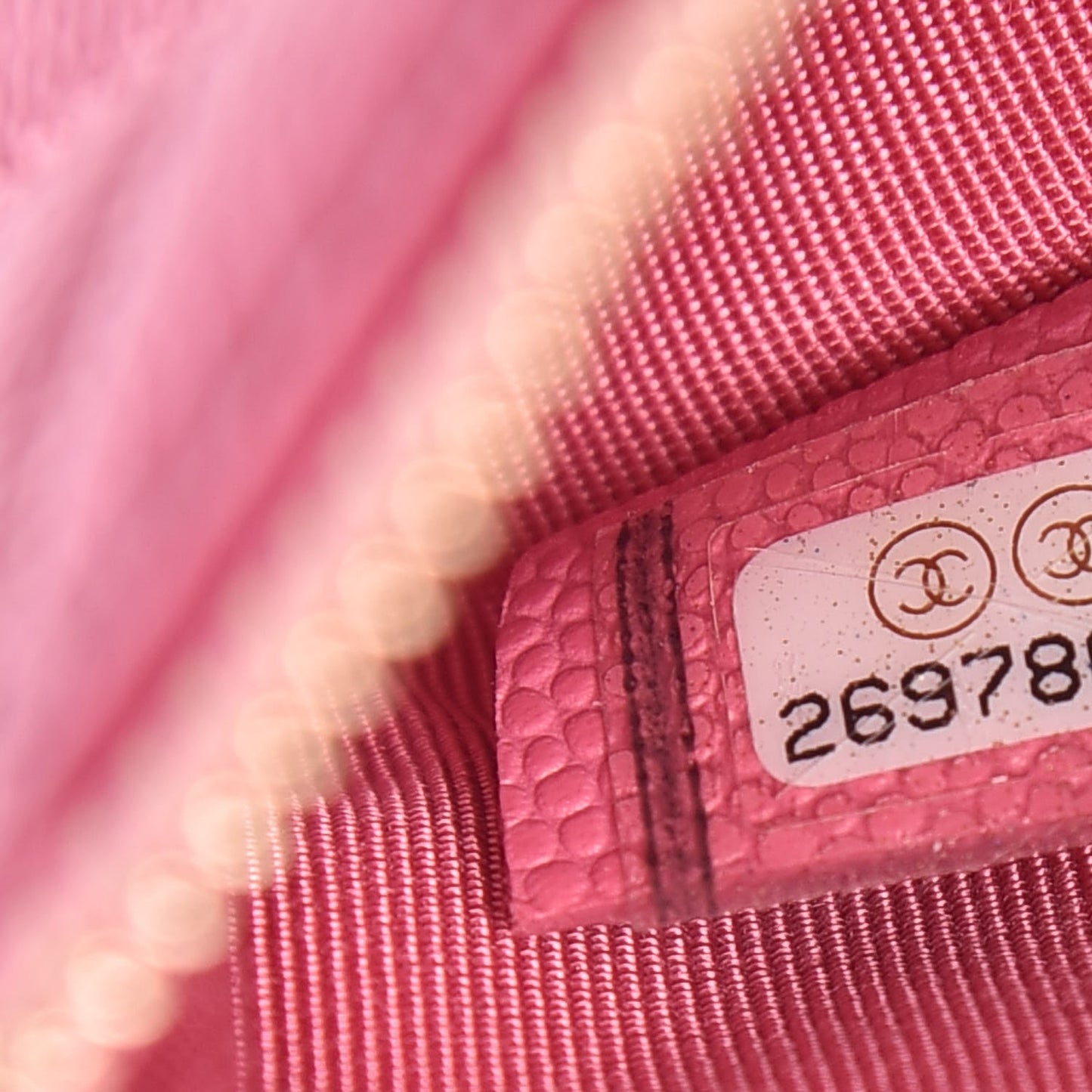 Caviar Quilted Small Cosmetic Case Pink