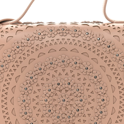 Alaia Calfskin Laser Cut Studded Medium Franca Crossbody Sable 9 of 13