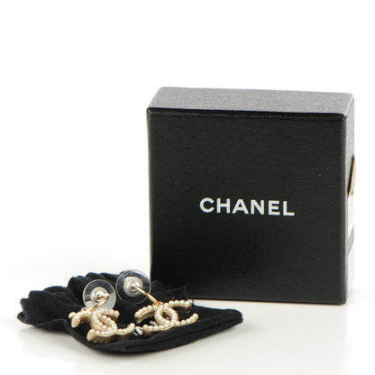 Chanel Pearl CC Dangle Earrings Gold 5 of 5