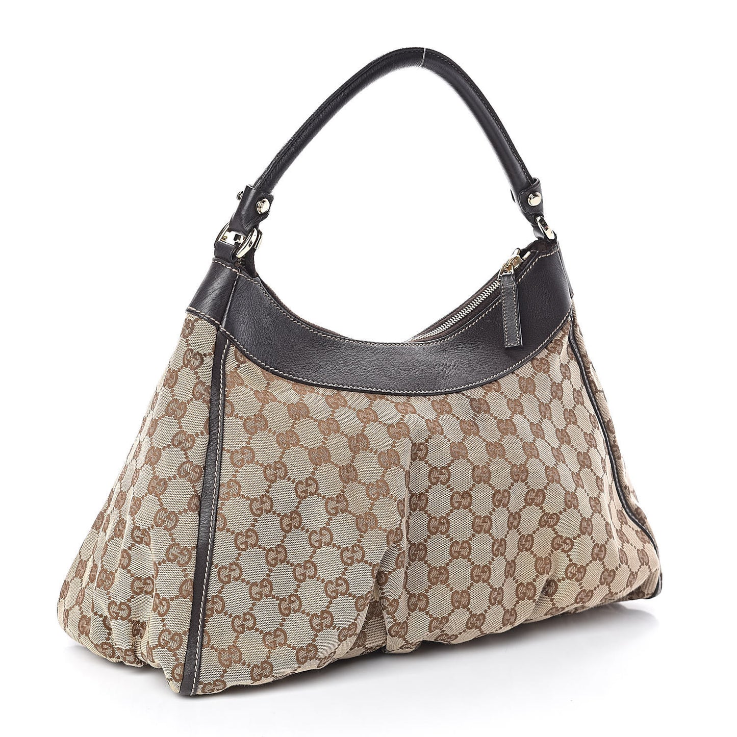 Monogram Large D Gold Hobo Dark Brown