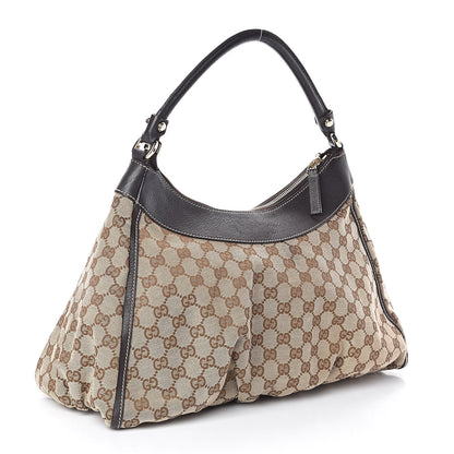 Gucci Monogram Large D Gold Hobo Dark Brown 3 of 9