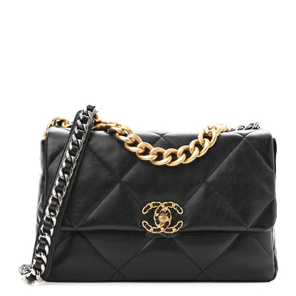 Chanel Lambskin Quilted Large Chanel 19 Flap Black 1 of 10